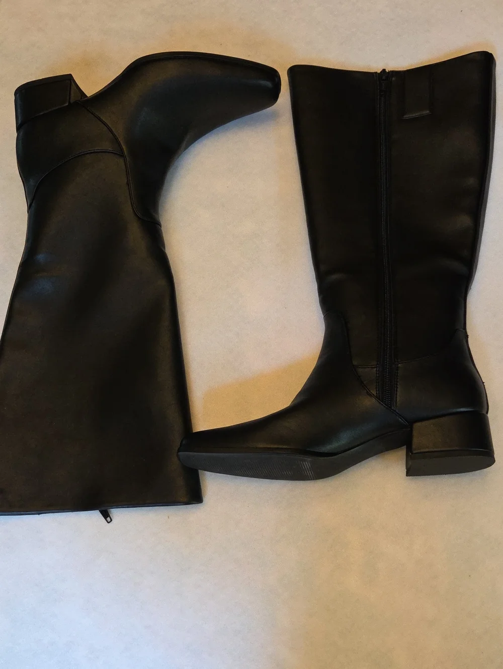 SIZE 9 WIDE CALF - Target Black Faux Leather Over-the-Knee Boots
